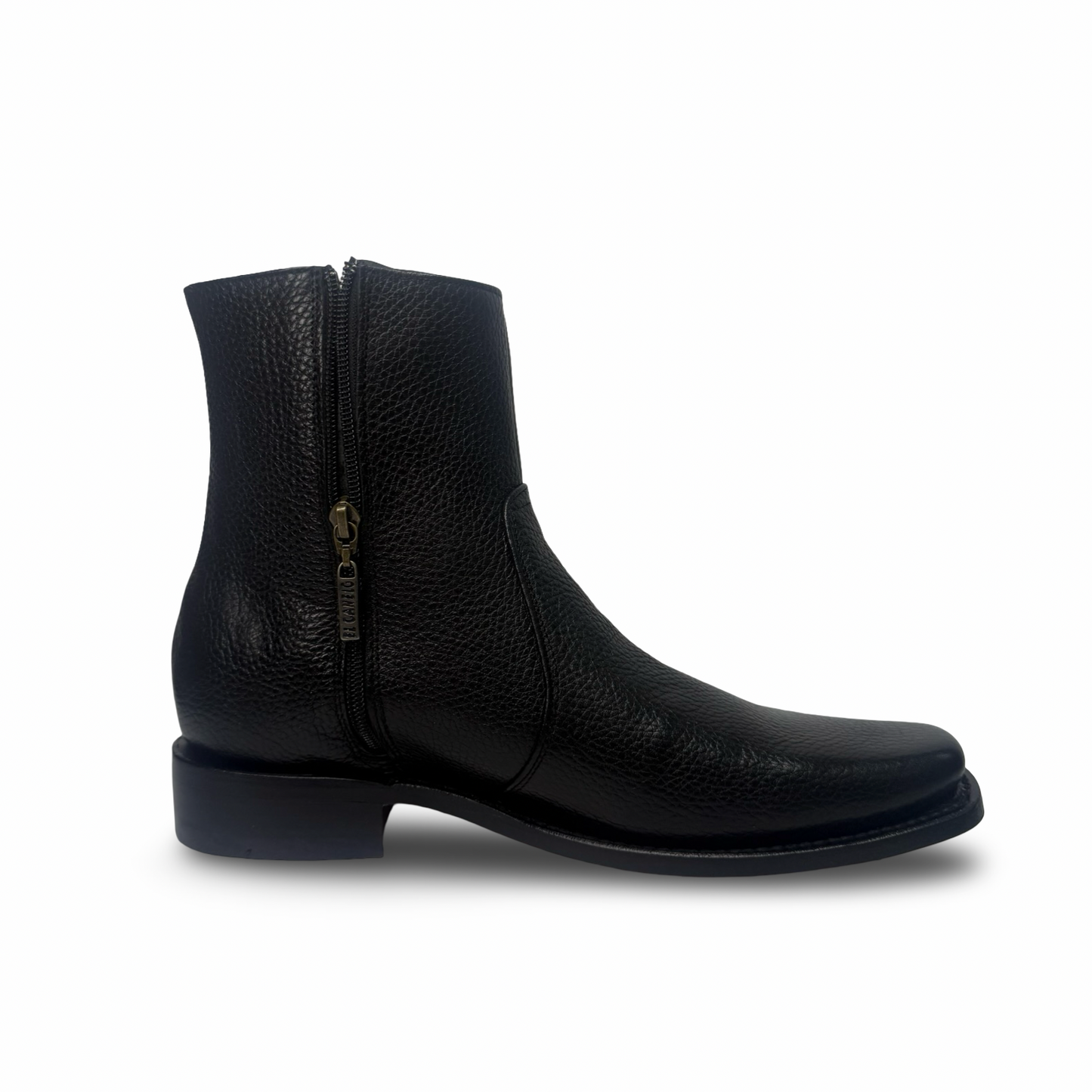 El Canelo Premium Black Double-Zip Boot