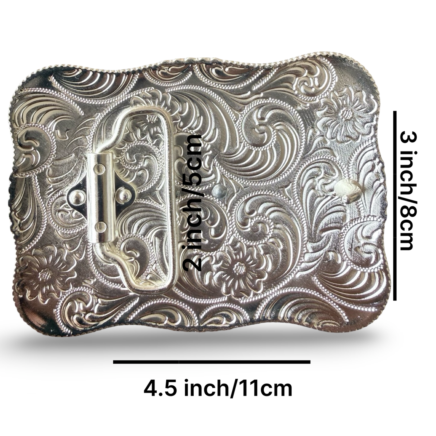 Silver Cowboy Belt Buckle
