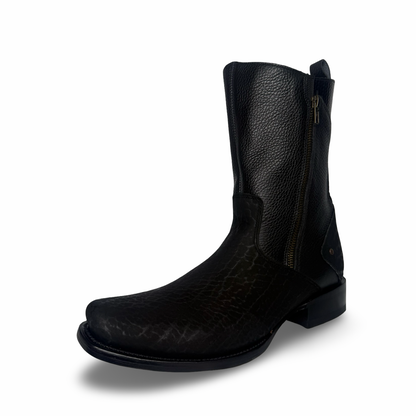 Elegant Genuine Leather Ankle Boots – Side Zip Style