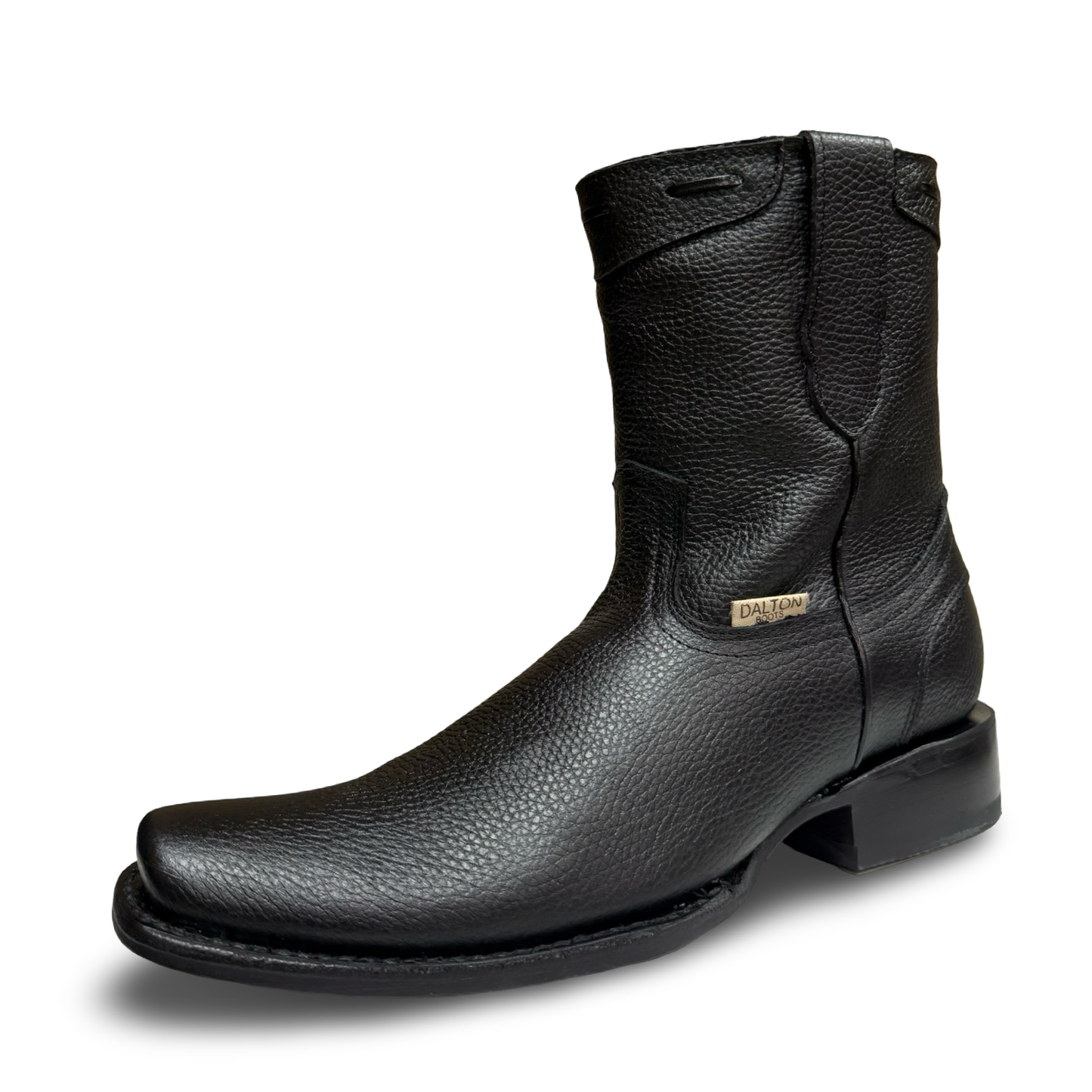 Black Dubai Style Western Boots with Zipper