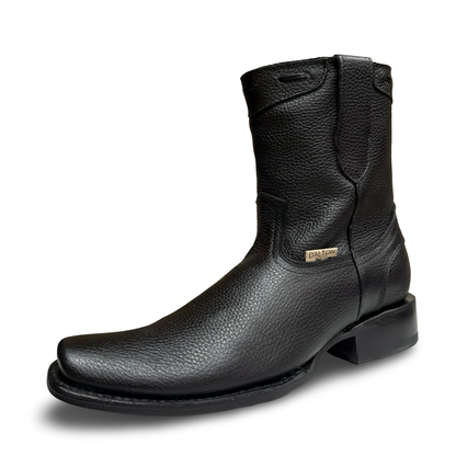 Black Dubai Style Western Boots with Zipper