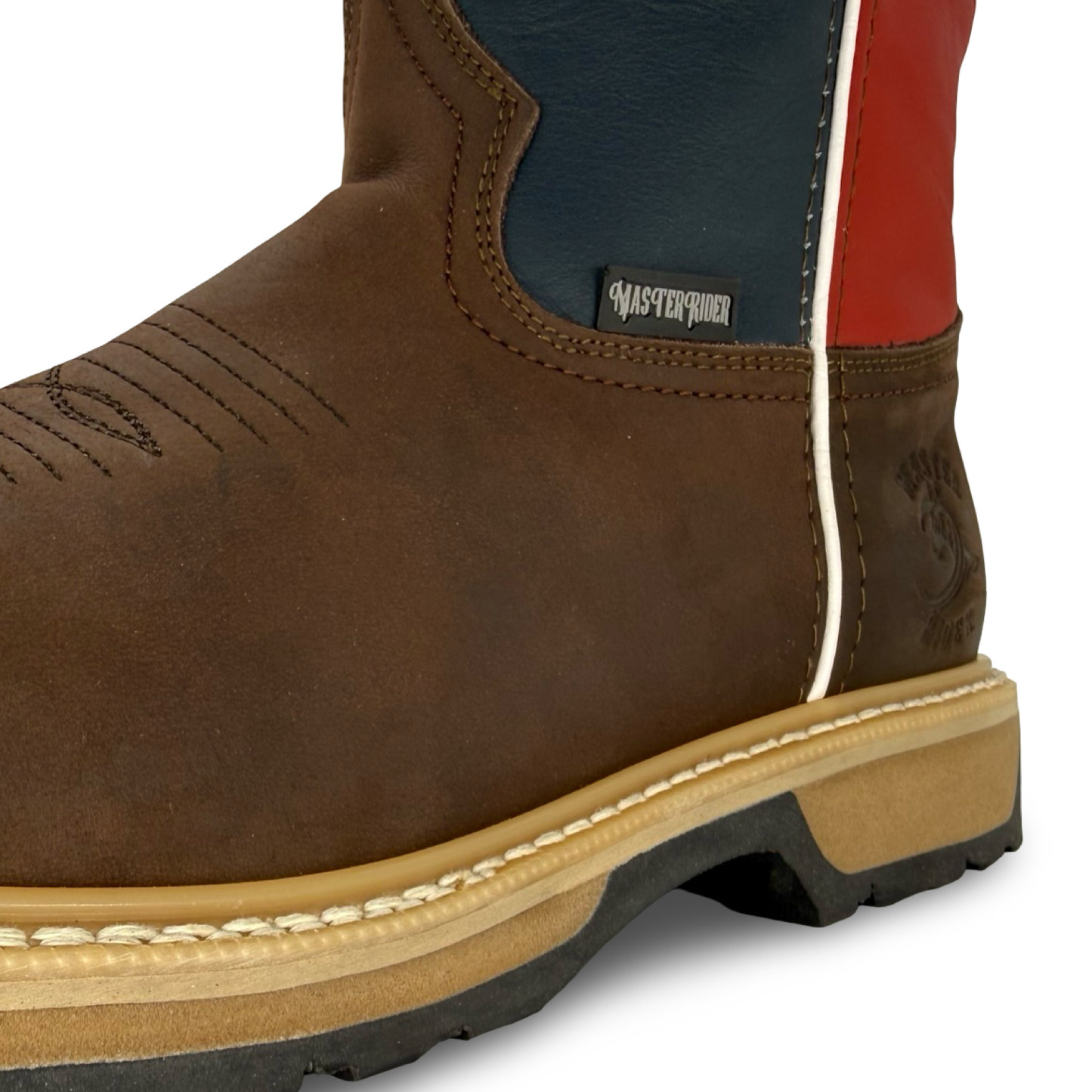 Western Work Boots – Texas Flag Design