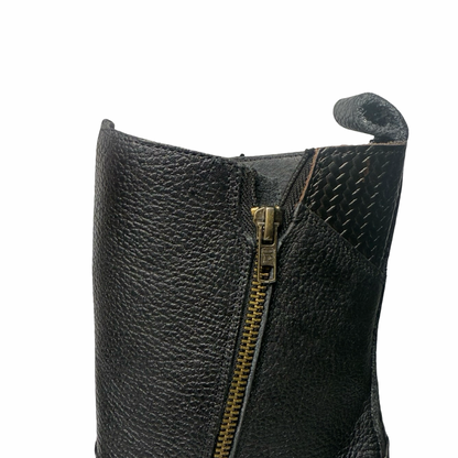 Elegant Genuine Leather Ankle Boots – Side Zip Style