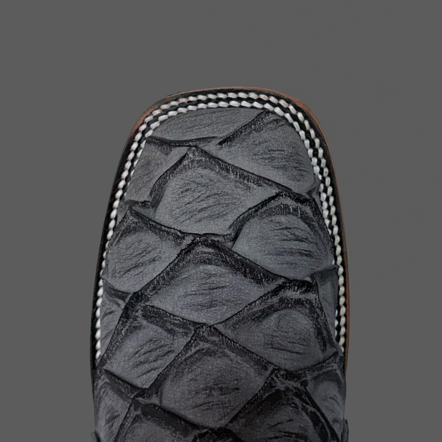 Cowboy Boots Gray Fish Skin