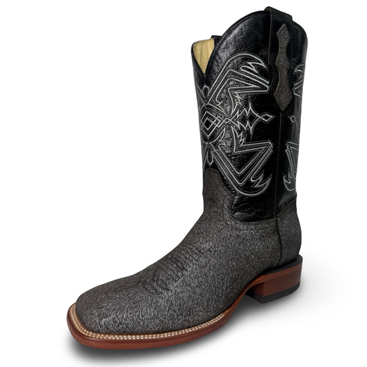 Arango Gray Zebra-Print Western Boots
