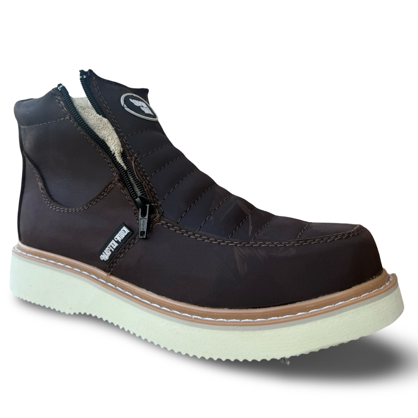 Zapatos de trabajo antideslizantes Master Rider con doble cremallera – Con puntera de acero