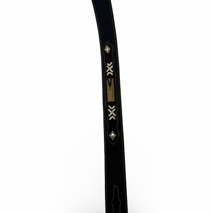 Black Suede Western Belt