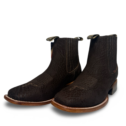 Becerro-Brown Bull Neck Style Booties