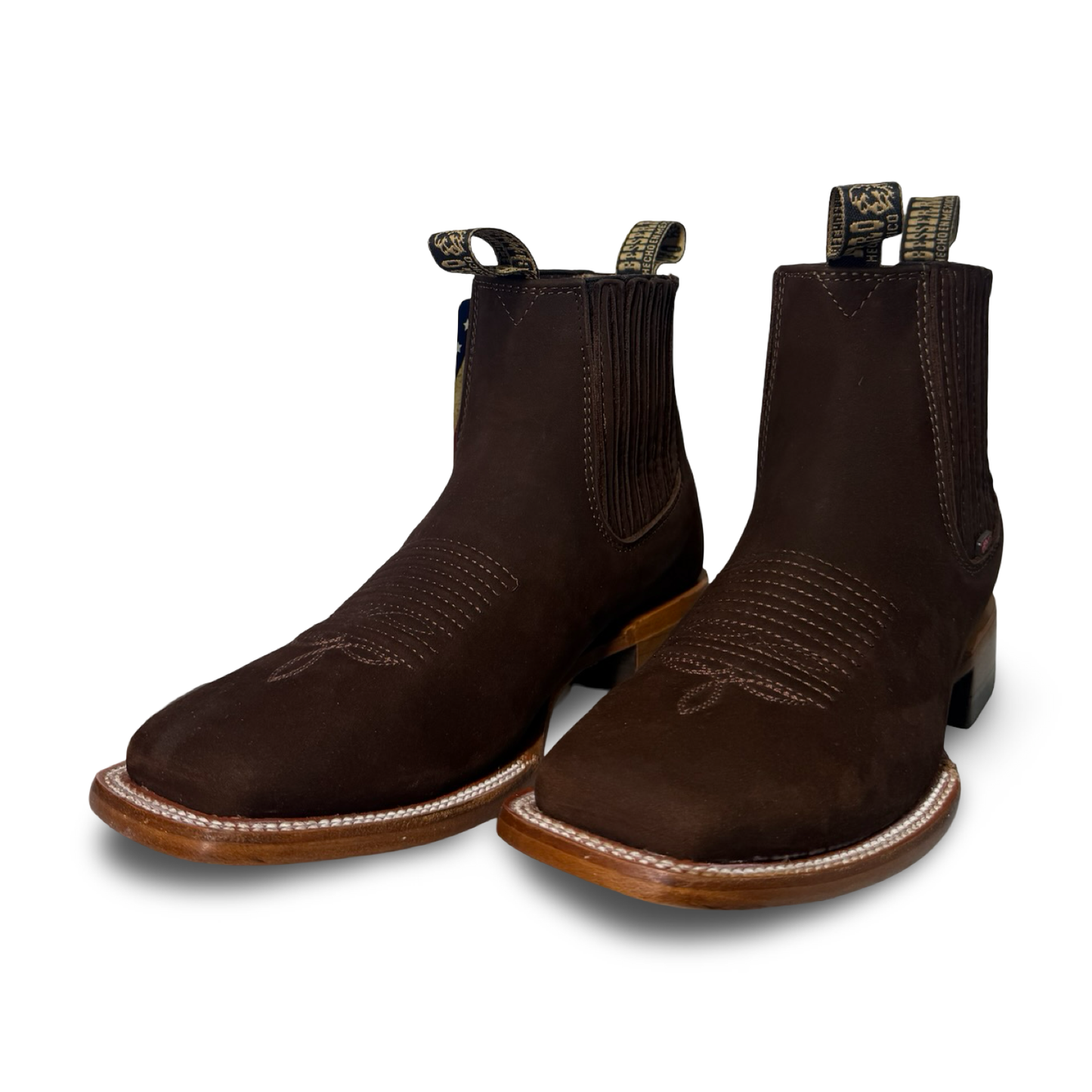 Becerro-Choco Nubuck Suede Ankle Boots – Smooth Western Style