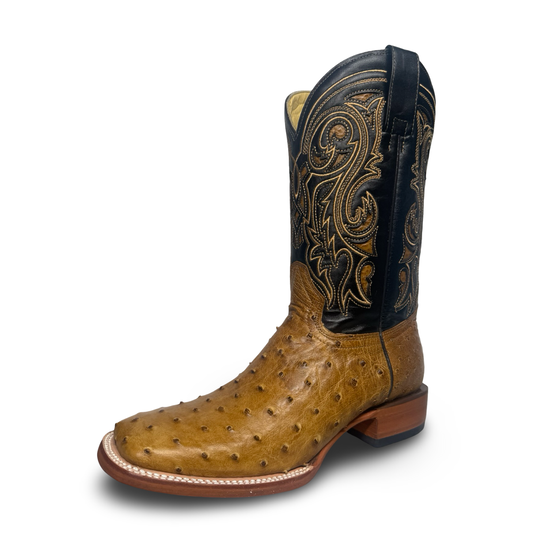 Arango – Honey Ostrich Premium Exotic Leather Boots