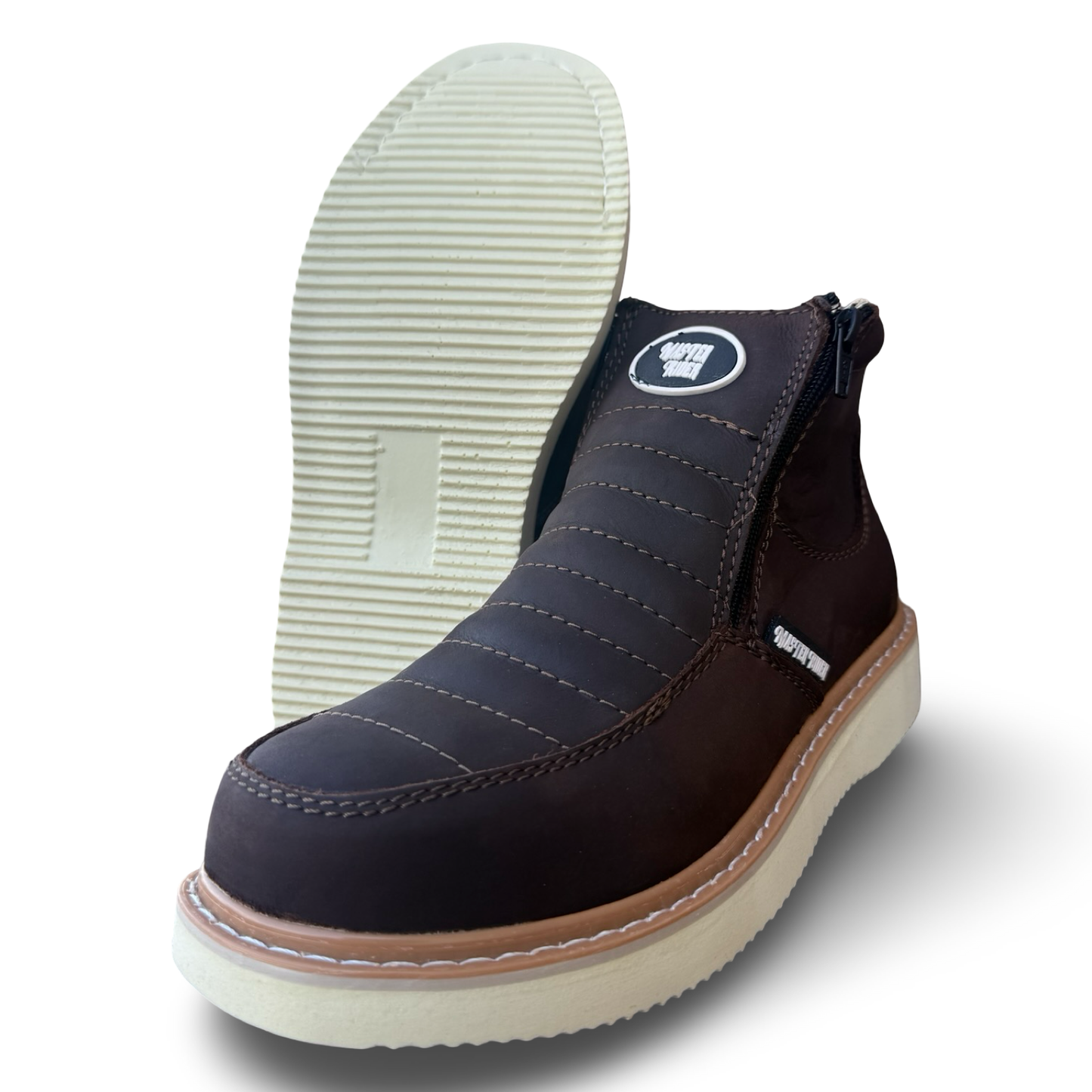 Zapatos de trabajo antideslizantes Master Rider con doble cremallera – Con puntera de acero