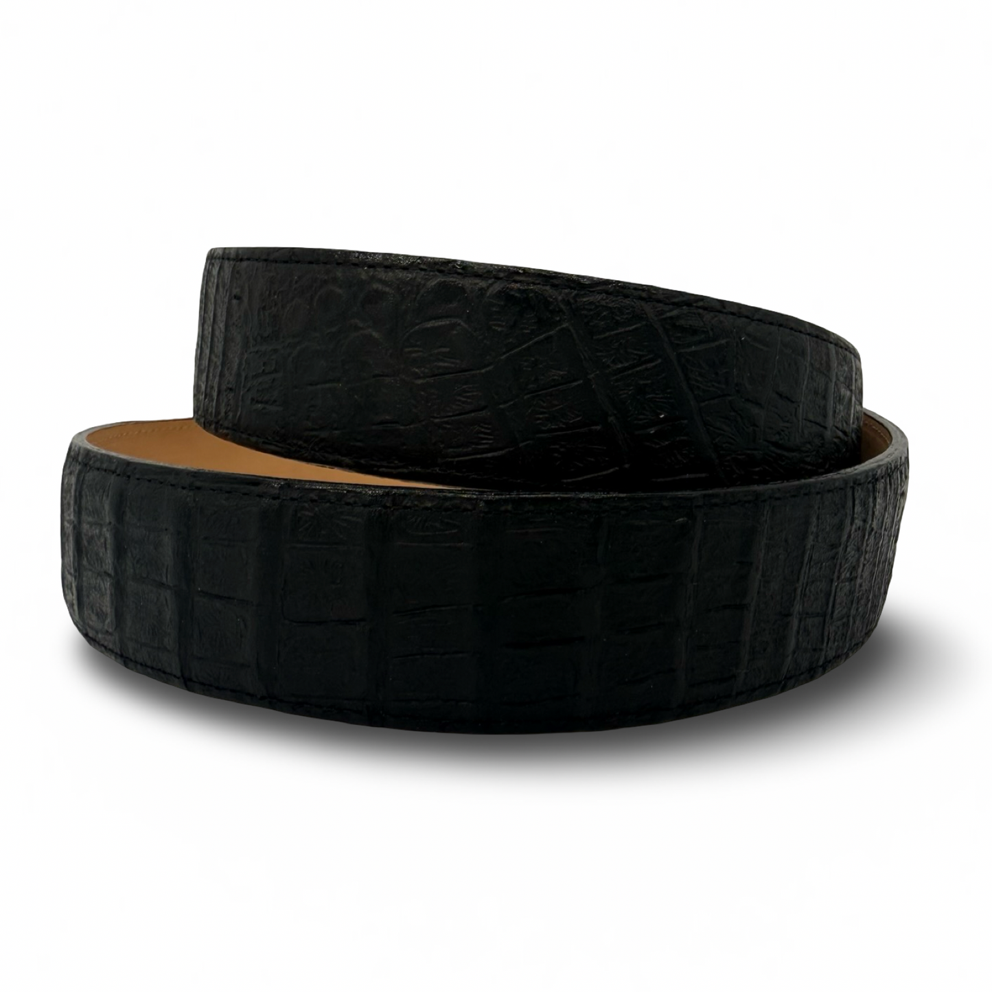 Ranch Style Black Croc Belt