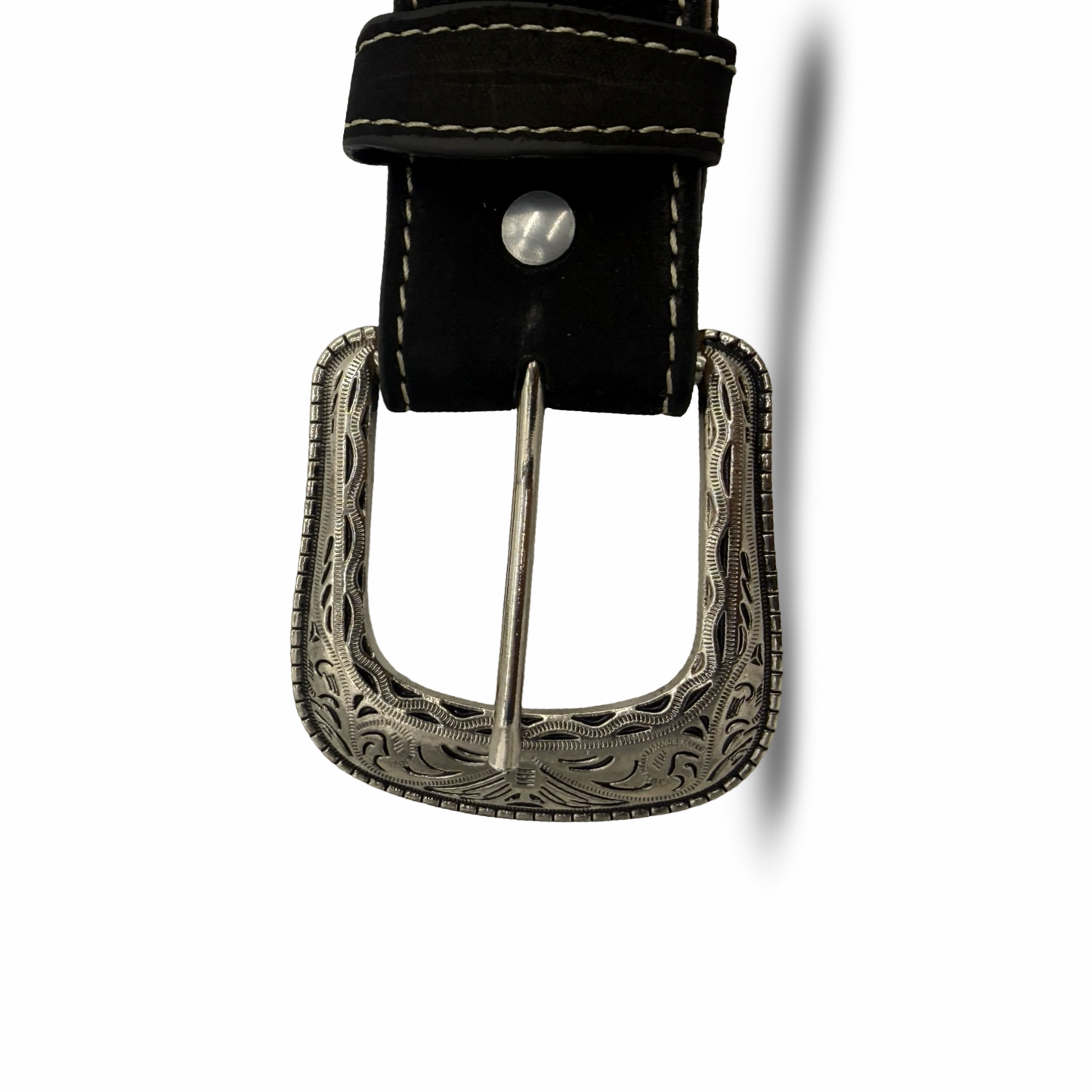 Black Suede Western Belt