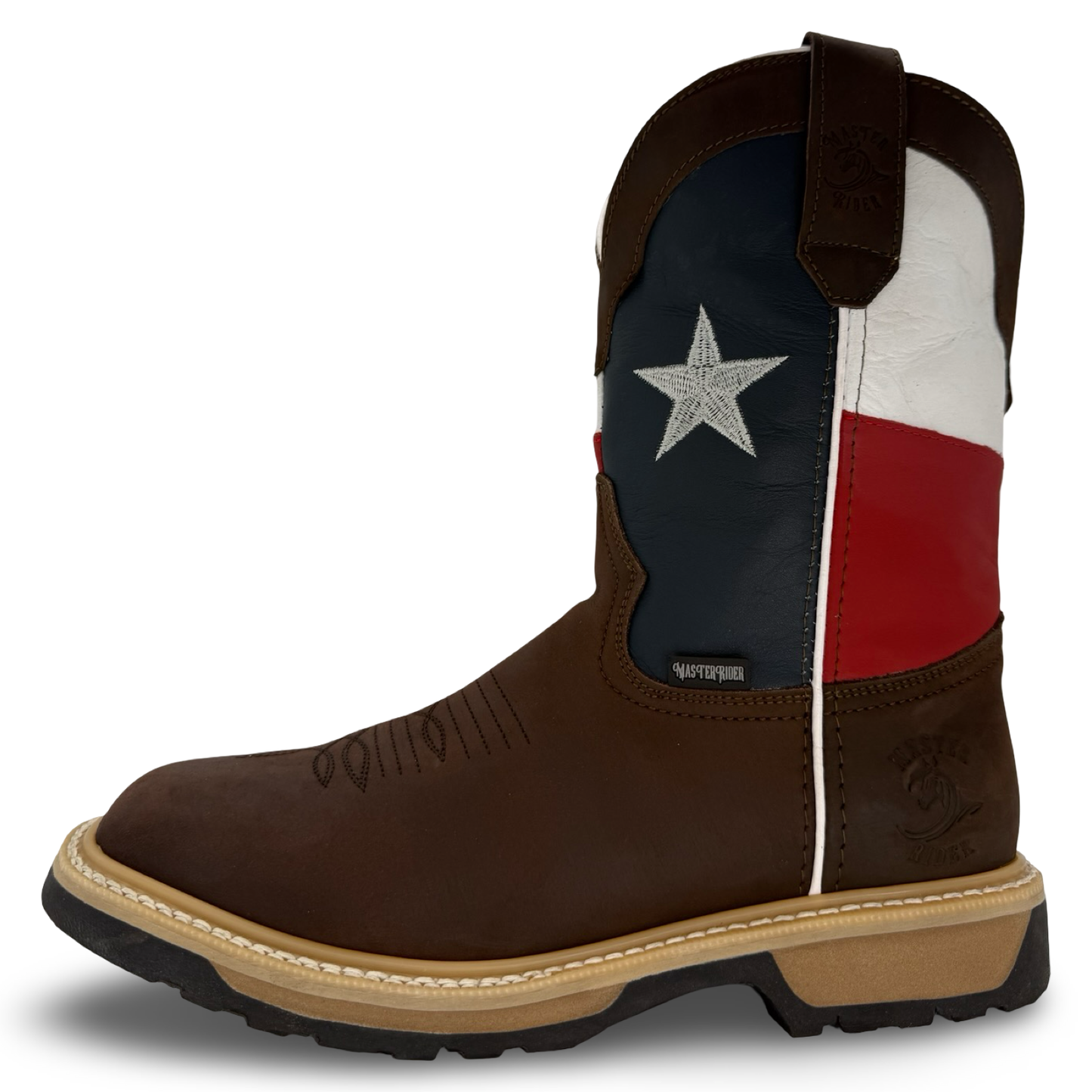 Western Work Boots – Texas Flag Design
