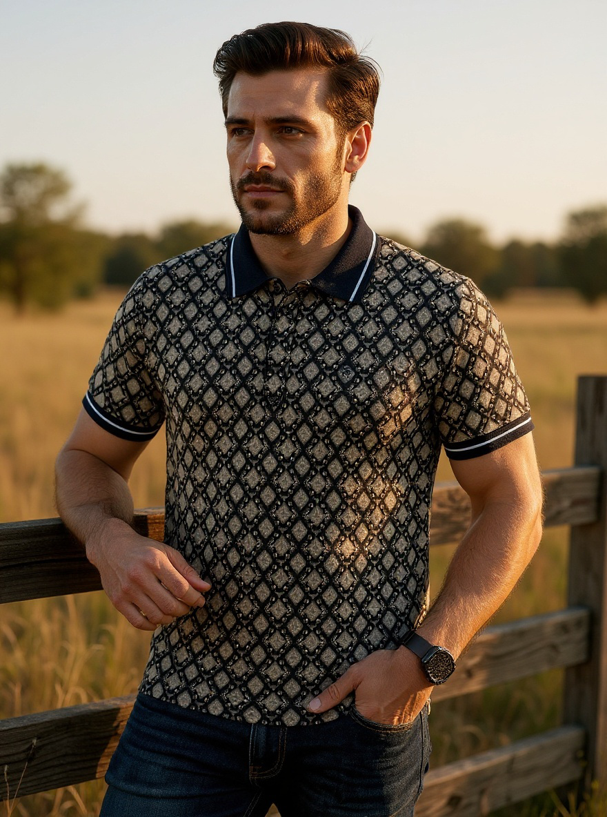 Lamazini Black Western Graphic Tee