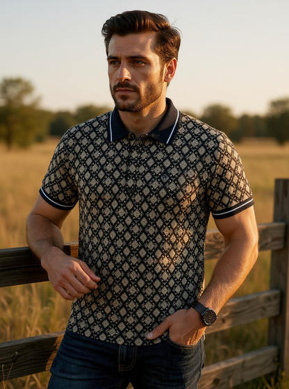 Lamazini Black Western Graphic Tee