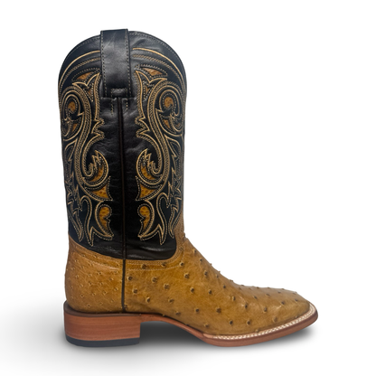Arango – Honey Ostrich Premium Exotic Leather Boots