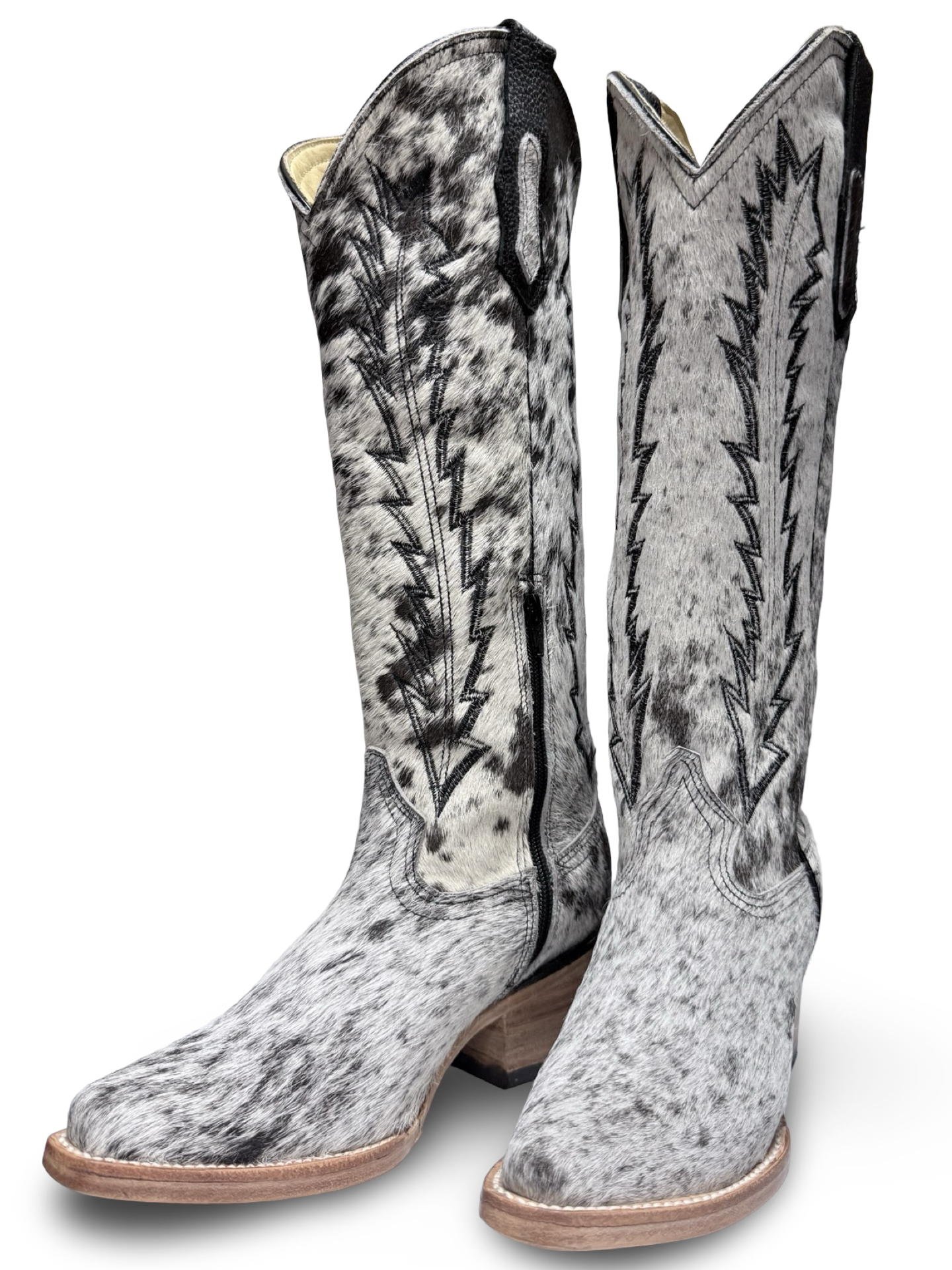 Allison Tall Cowhide Snip Toe Cowgirl Boots