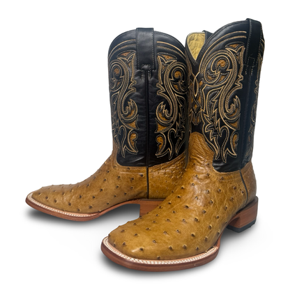 Arango – Honey Ostrich Premium Exotic Leather Boots