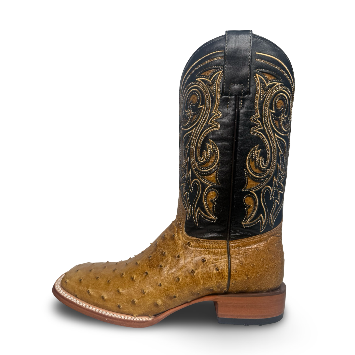 Arango – Honey Ostrich Premium Exotic Leather Boots