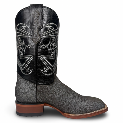 Arango Gray Zebra-Print Western Boots