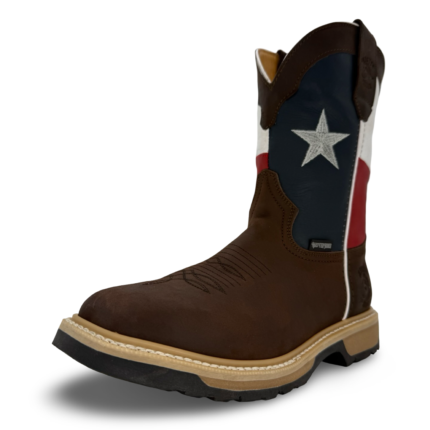 Western Work Boots – Texas Flag Design