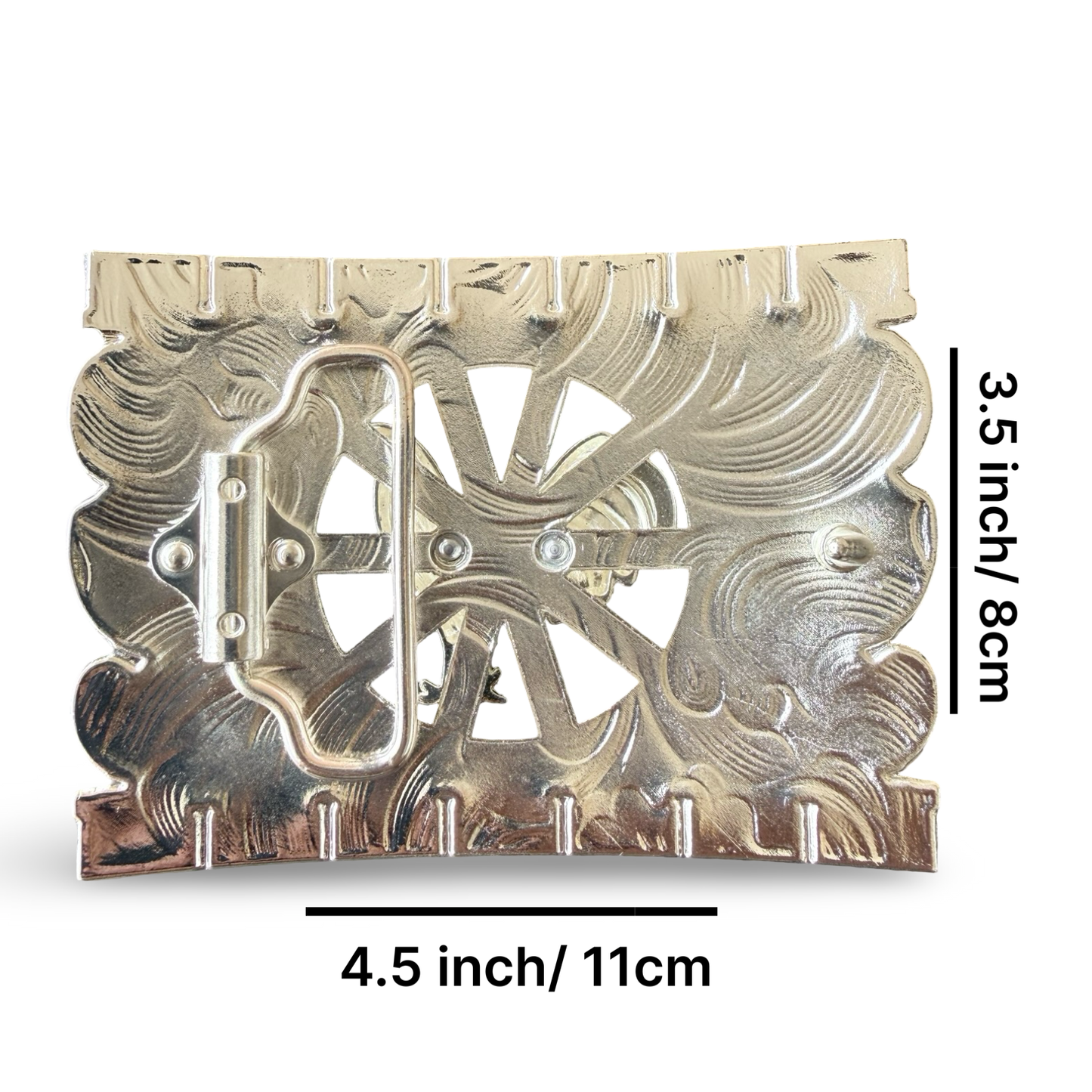 Silver Rooster Western Belt Buckle