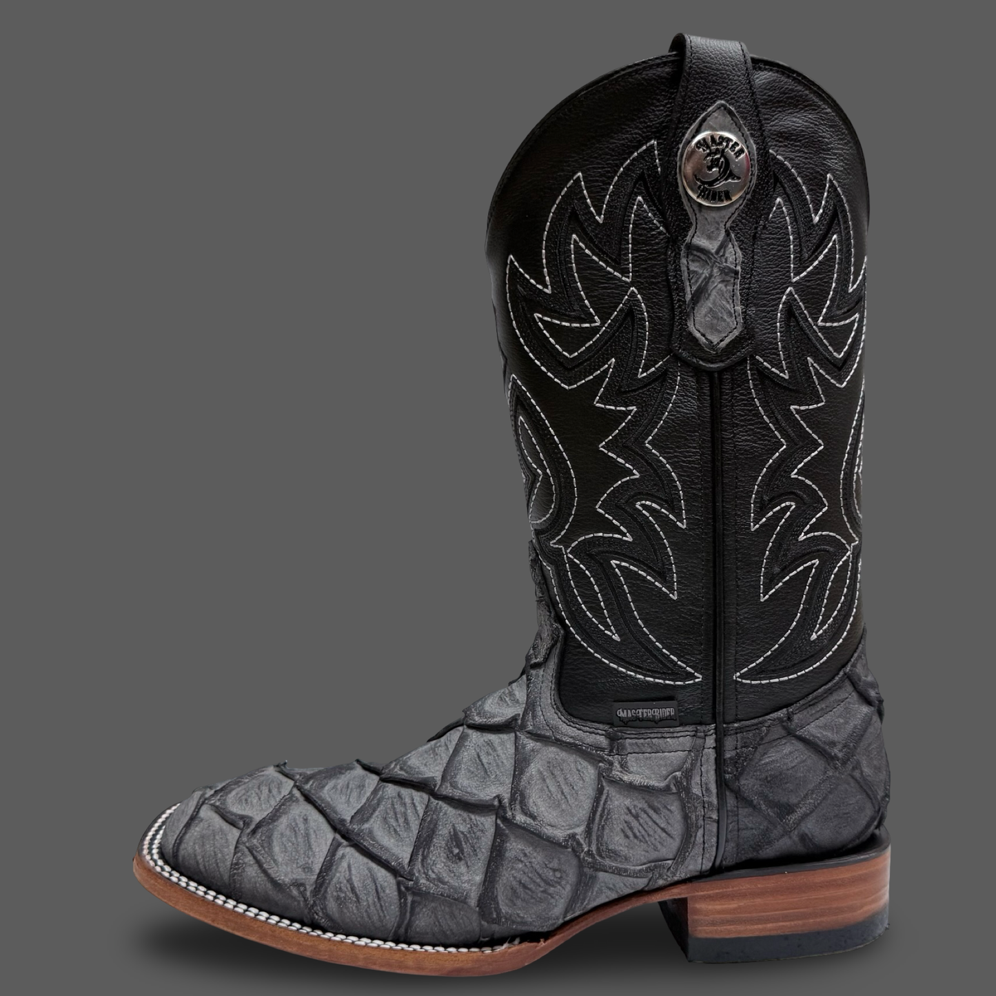 Cowboy Boots Gray Fish Skin