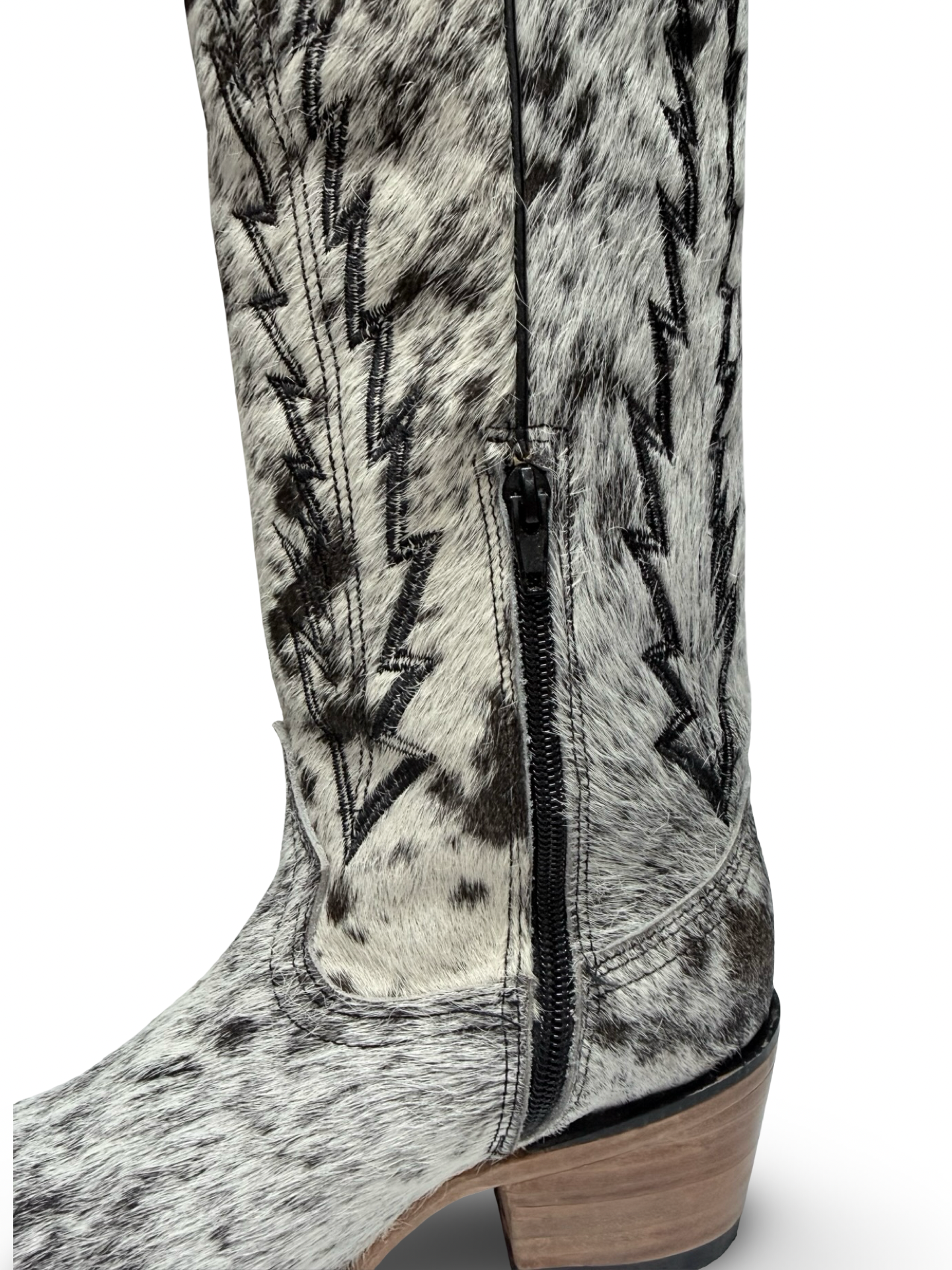 Allison Tall Cowhide Snip Toe Cowgirl Boots