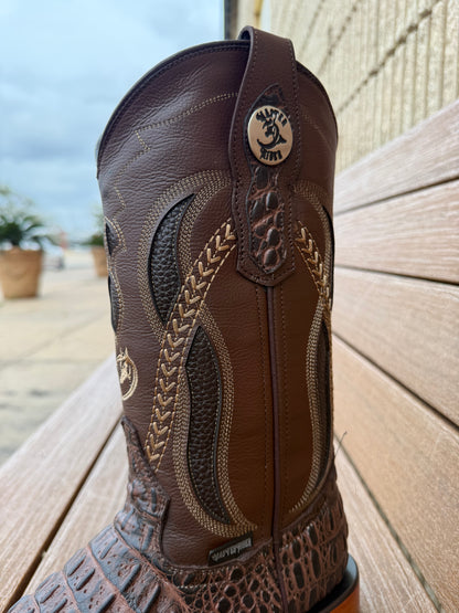 Brown Croc (Print) Handmade Cowboy Boots