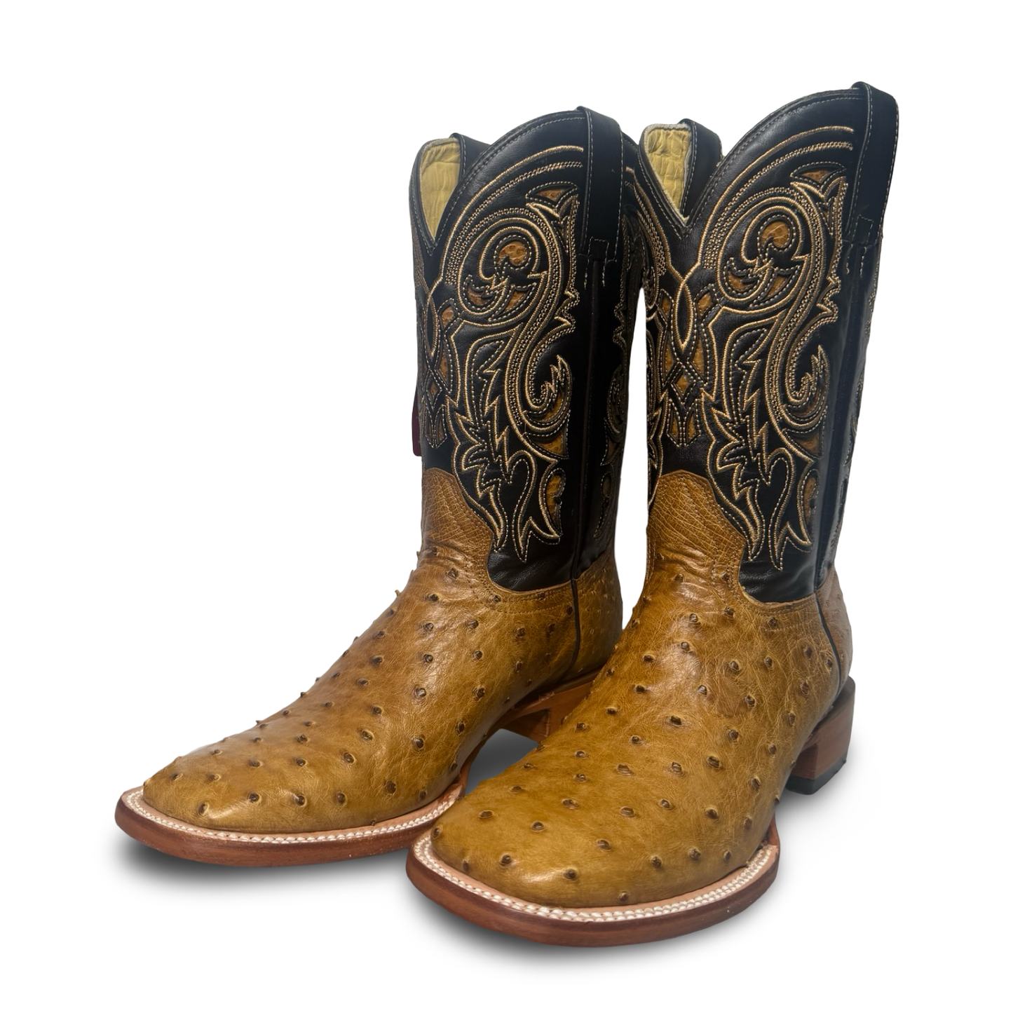 Arango – Honey Ostrich Premium Exotic Leather Boots