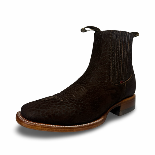 Becerro-Brown Bull Neck Style Booties