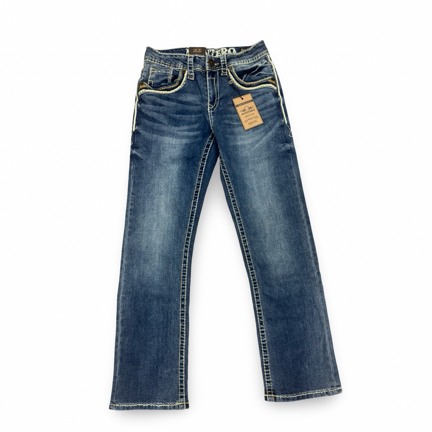Cowboy Denim Jeans – Blue with Elegant Embroidery