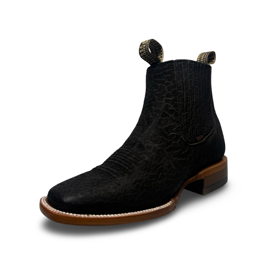 Becerro-Bullneck Leather Boot – Bold Black Edition