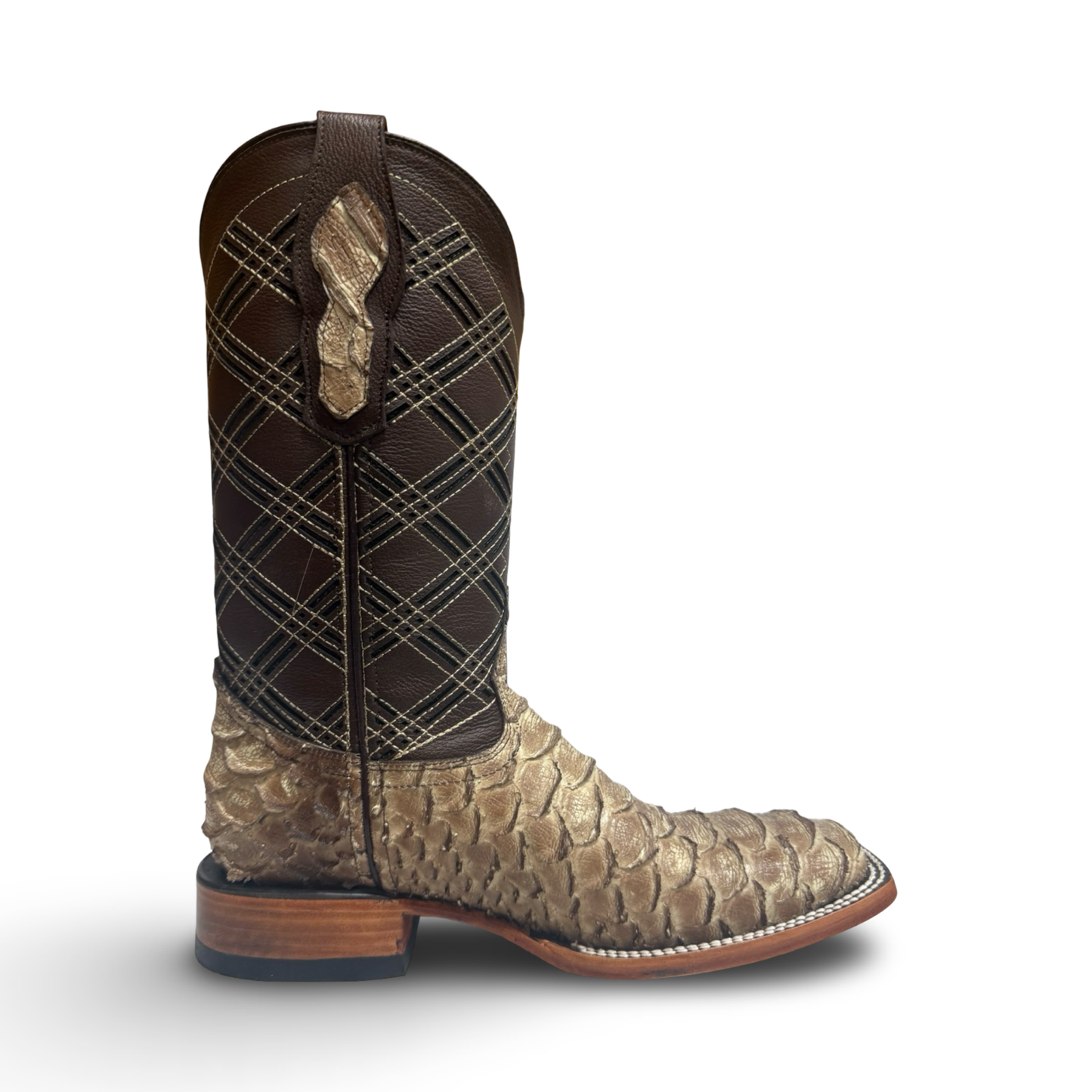Master Rider Desert-Style Python Print Cowboy Boots