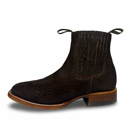 Becerro-Brown Bull Neck Style Booties