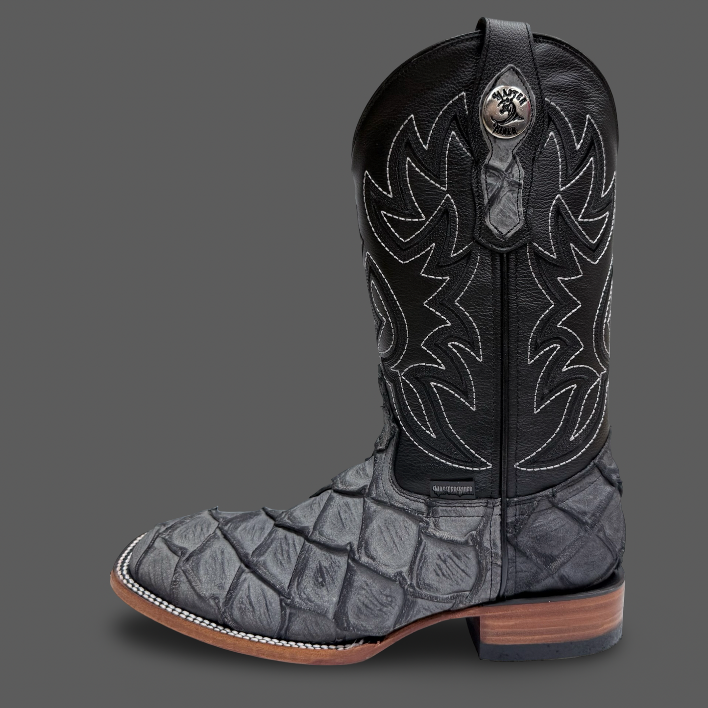 Cowboy Boots Gray Fish Skin