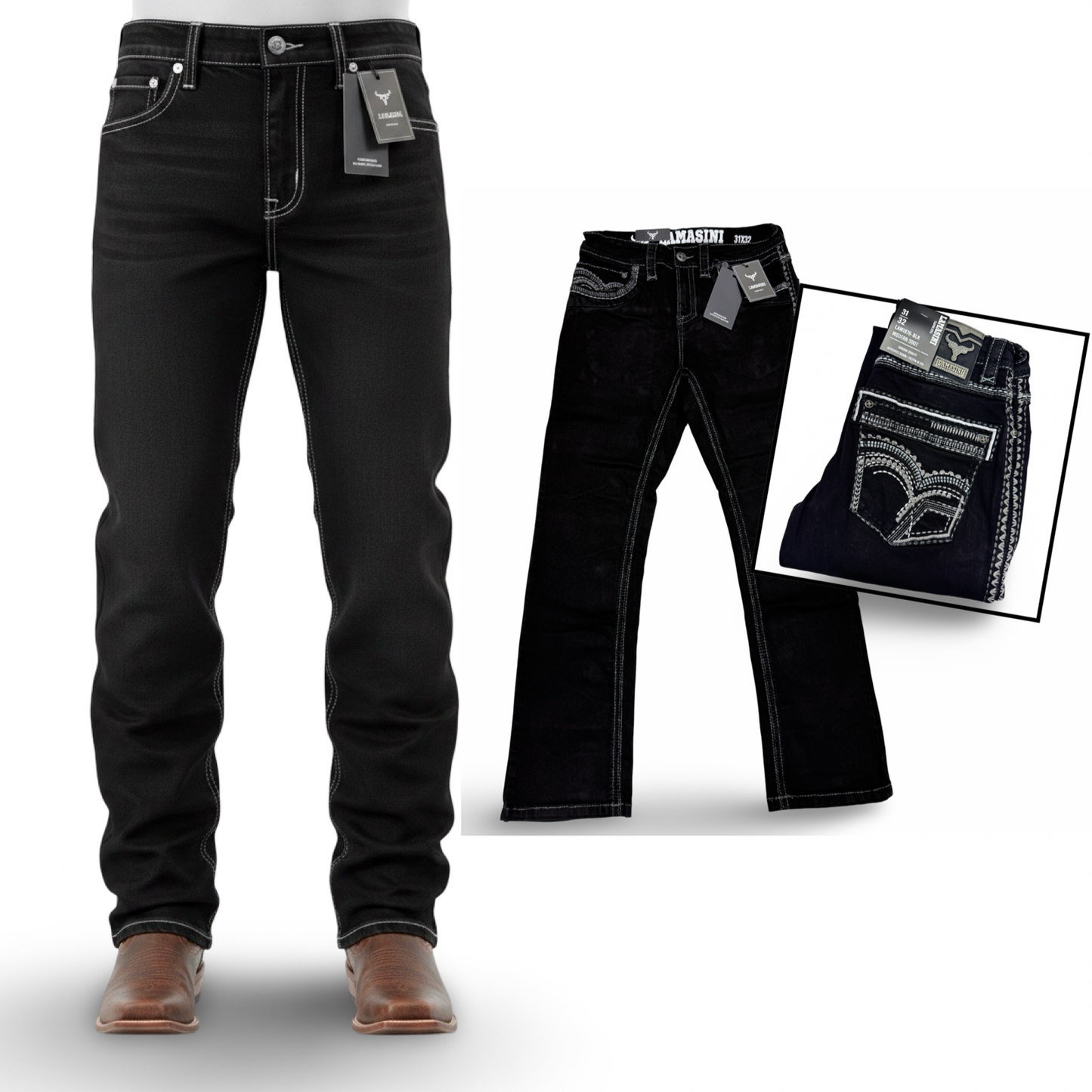 Modern Boot Cut Lam1876-BLK