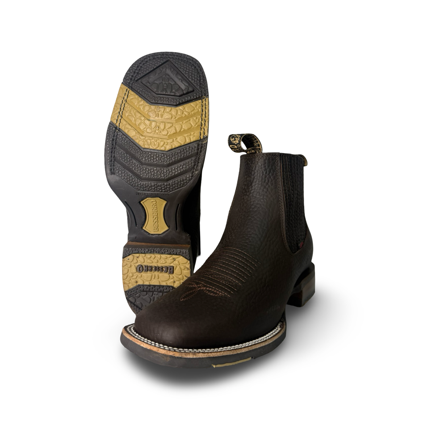 Becerro-Rhino Choco Rodeo Boots – Premium Calfskin Style