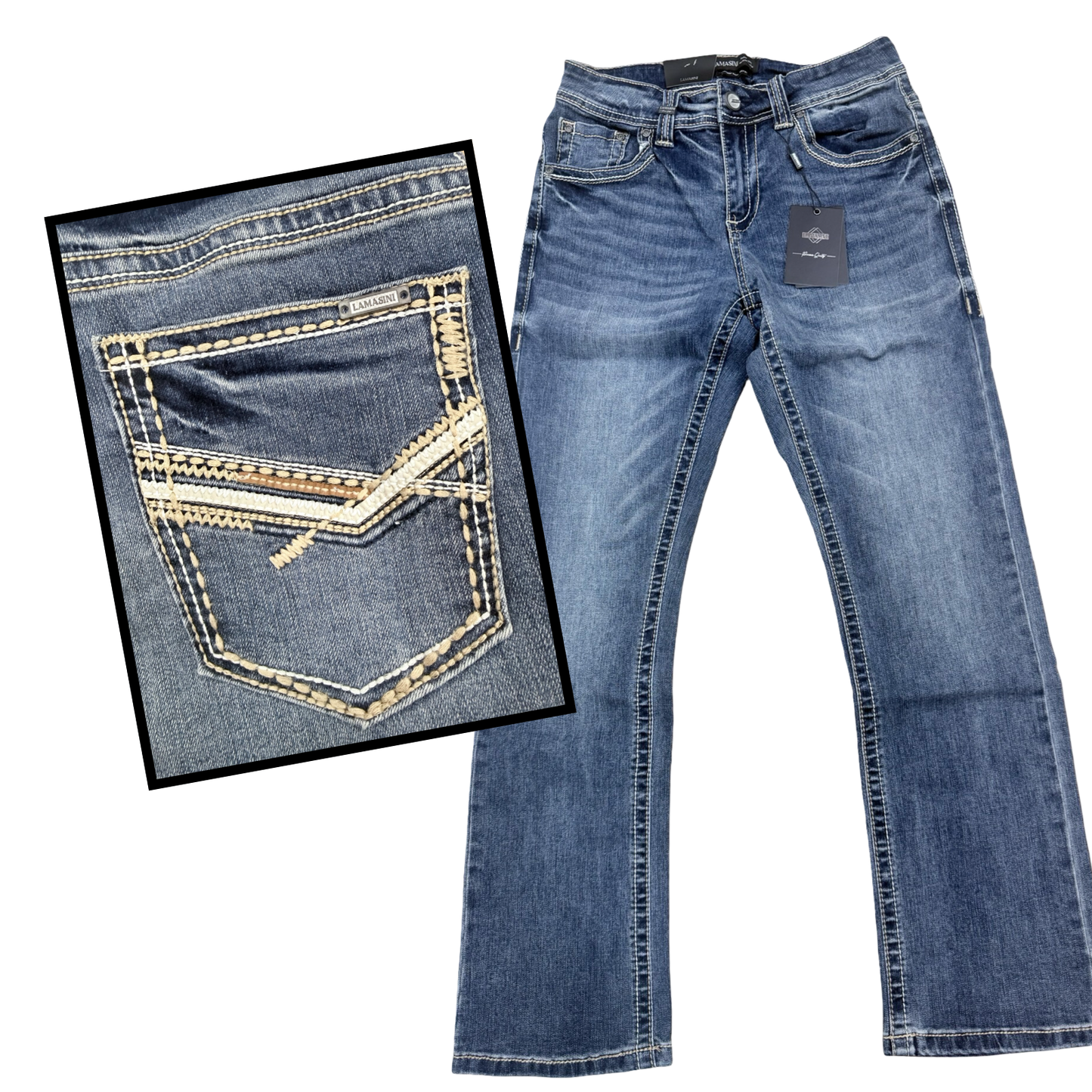 Cowboy Jeans Boot Cut Denim Blue