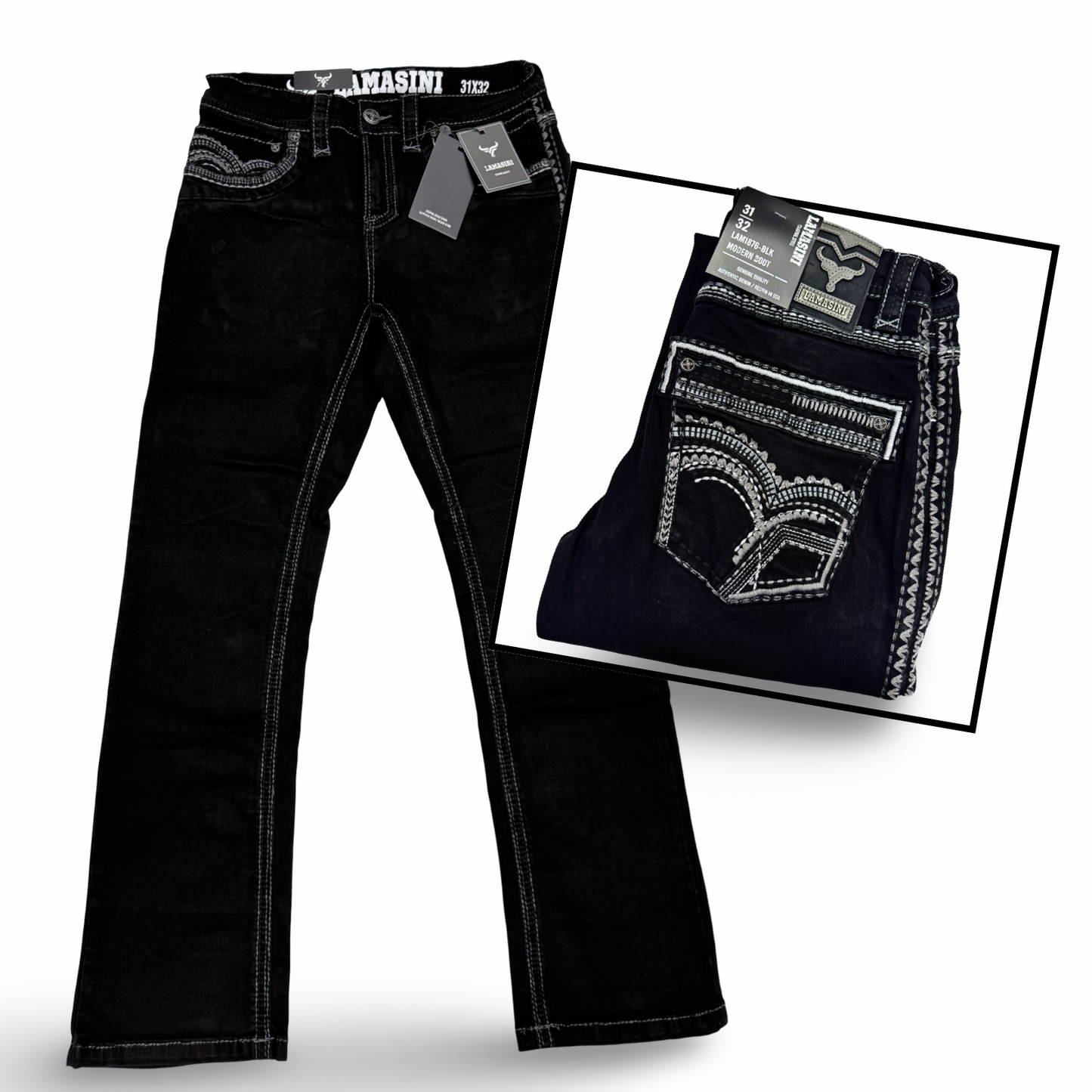 Modern Boot Cut Lam1876-BLK
