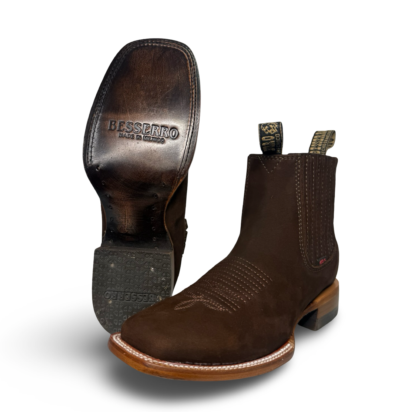 Becerro-Choco Nubuck Suede Ankle Boots – Smooth Western Style