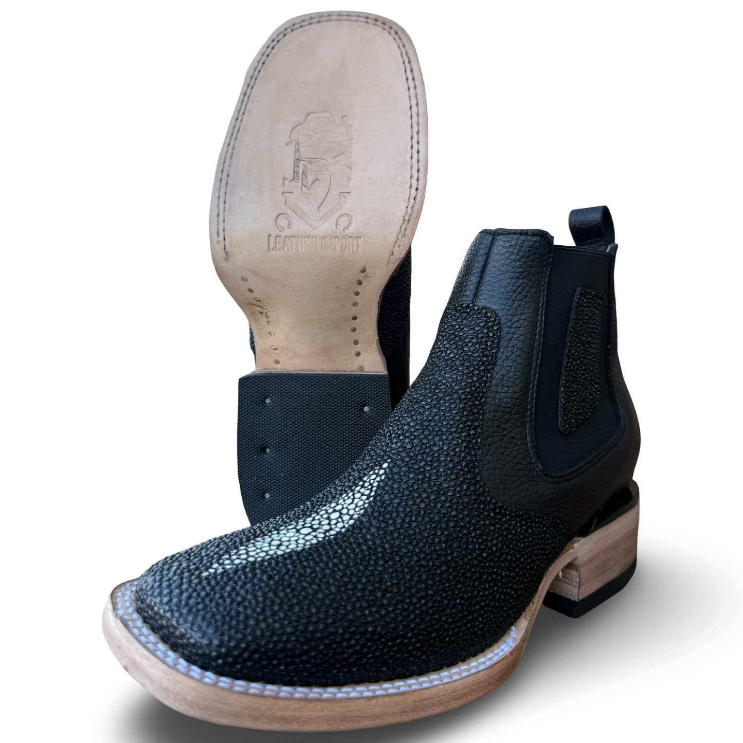 Men’s Western Chelsea Boot with Manta-Style Finish