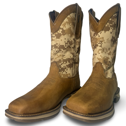 Durango Men's Rebel Desert Camo Dusty Brown Square Toe Boots DDB0166
