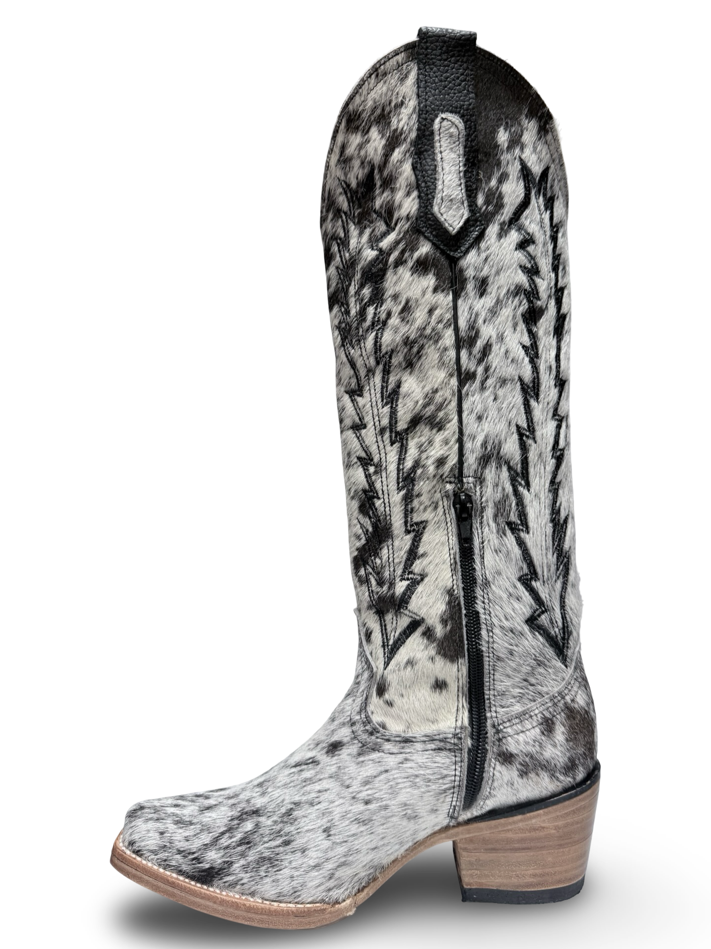 Allison Tall Cowhide Snip Toe Cowgirl Boots