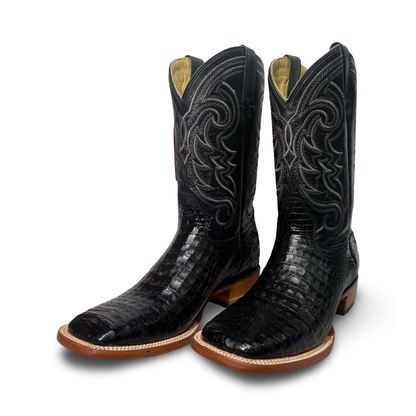 Arango – Exotics Black Croc Belly Luxury Boots