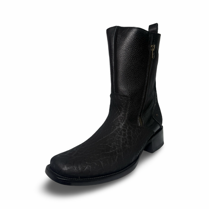 Elegant Genuine Leather Ankle Boots – Side Zip Style