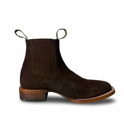 Becerro-Choco Nubuck Suede Ankle Boots – Smooth Western Style