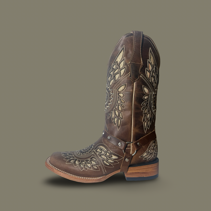 Cowgirl Boots – Elegant Laser Engraved Wings