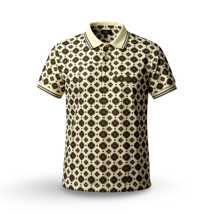 Lamasini Beige Western Graphic Tee